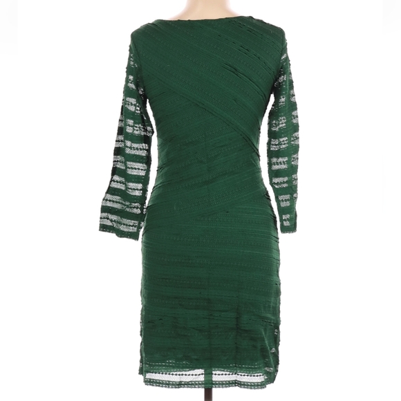 M.S.S.P 3/4 Length Sleeve Cocktail Dress - Curve Hugging - Green - Large - Picture 2 of 2